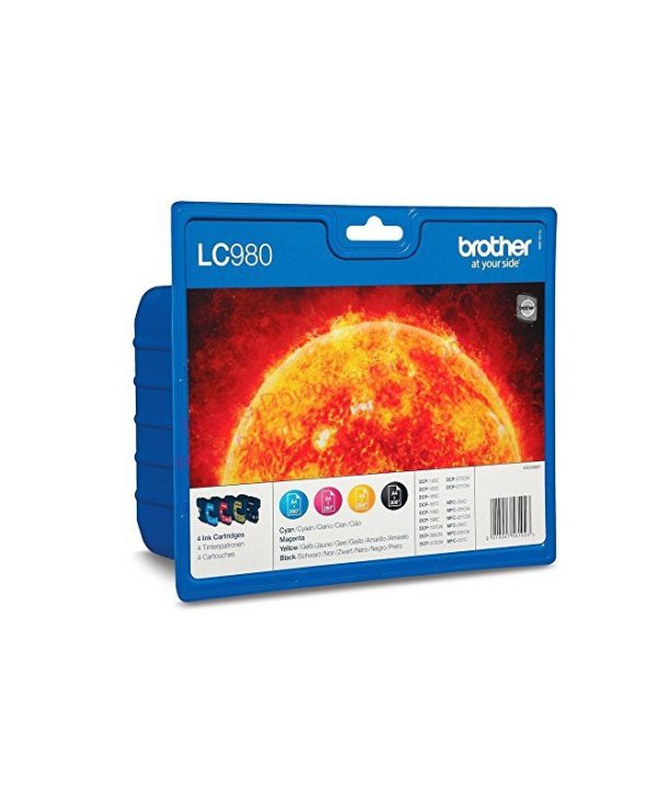 Brother LC-980 Value Pack C/M/Y/B 300 Pgs Black - 3x 260 Pgs Color LC980VALBPDR