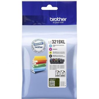 Brother LC-3219XL Value Pack Inks C/M/Y/B 3K Pgs Black - 3x 1.5K Pgs Color LC3219XLVALDR