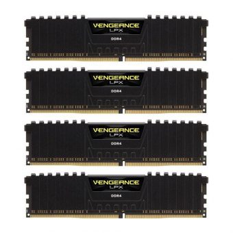 Corsair Vengeance LPX 64GB (4x16GB) 3200MHz DDR4 Black CMK64GX4M4E3200C16