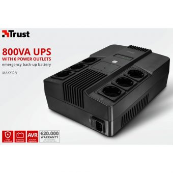 Trust Maxxon 800VA Wall Power UPS 23326 - Image 3