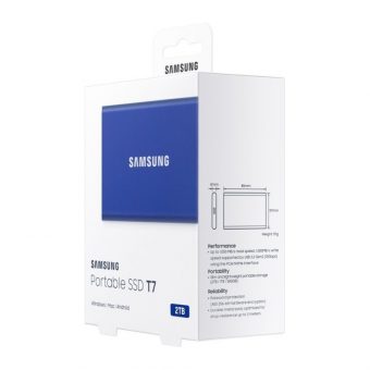 Samsung Portable SSD T7 2TB USB 3.1 Type-C Blue MU-PC2T0H - Image 4