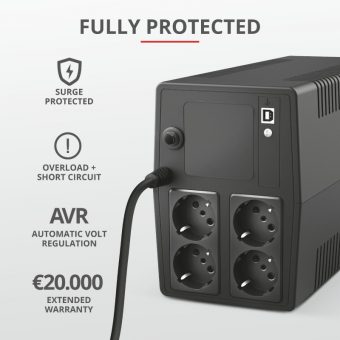 Trust Paxxon 1000VA/600W Line Interactive UPS 23504 - Image 4