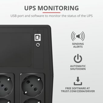 Trust Paxxon 1000VA/600W Line Interactive UPS 23504 - Image 5
