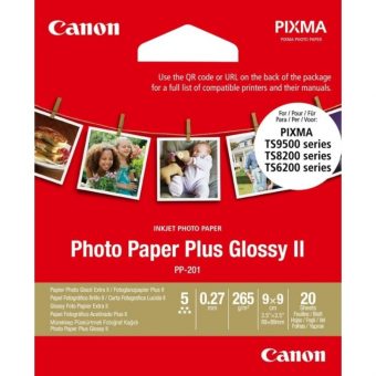 Canon PP-201 Inkjet Photo Paper Plus Glossy II 9x9cm 265gr 20Sheets 2311B070
