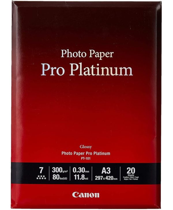 Canon PT-101 Photo Paper Pro A3 300gr 20 Sheets 2768B017