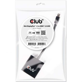 Club3D Adapter Mini Displayport Male to HDMI Female Black CAC-2170