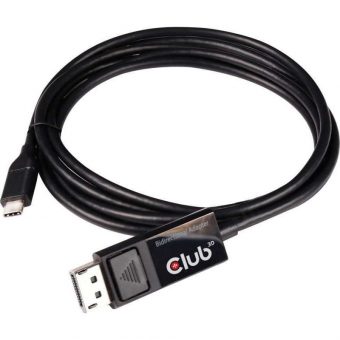Club3D Cable USB 3.1 Type-C Male to Displayport Male 1.8m Black CAC-1557