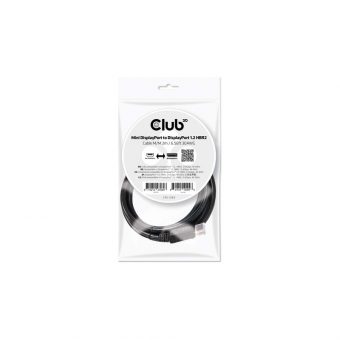 Club3D Cable Mini Displayport 1.2 Male to Displayport 1.2 Male 2m Black CAC-2163