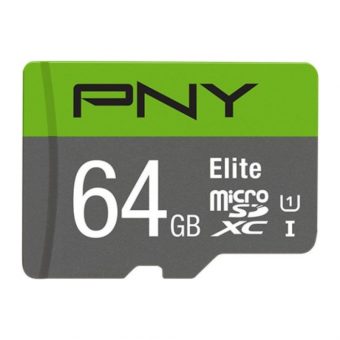 PNY Elite MicroSDXC 64GB UHS-I U1 Class 10 P-SDUX64U185GW-GE