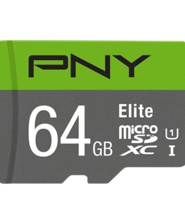 PNY Elite MicroSDXC 64GB UHS-I U1 Class 10 P-SDUX64U185GW-GE