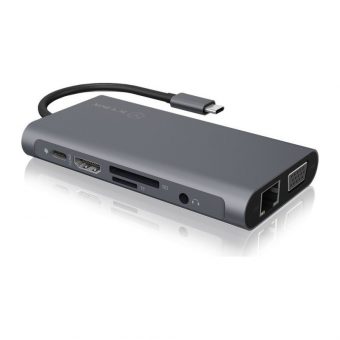 RaidSonic Icy Box IB-DK4040-CPD USB 3.0 Type-C Docking Station Black