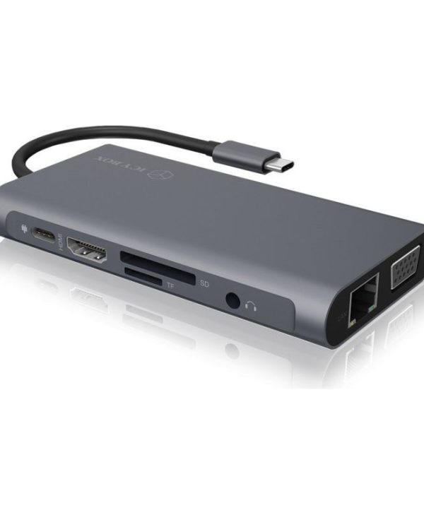 RaidSonic Icy Box IB-DK4040-CPD USB 3.0 Type-C Docking Station Black