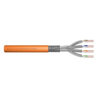 Digitus SFTP Cable Cat7 Μονόκλωνη 100m Orange DK-1743-VH-1