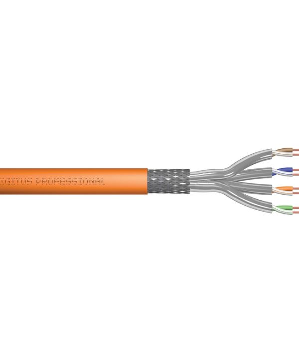 Digitus SFTP Cable Cat7 Μονόκλωνη 100m Orange DK-1743-VH-1