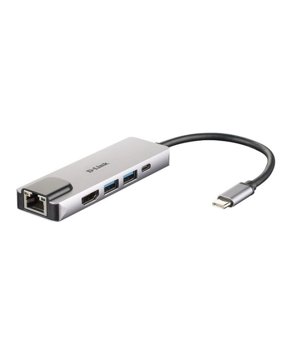 D-Link DUB-M520 5-in-1 USB 3.0 Type-C Docking Station Silver