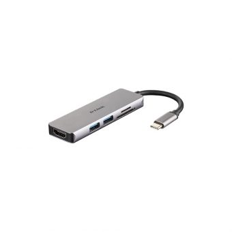 D-Link DUB-M530 5-in-1 USB 3.0 Type-C Docking Station Silver