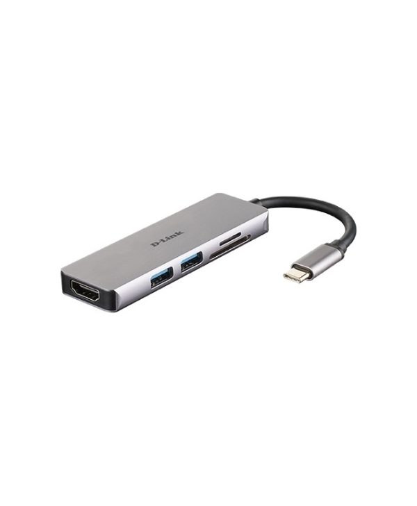 D-Link DUB-M530 5-in-1 USB 3.0 Type-C Docking Station Silver