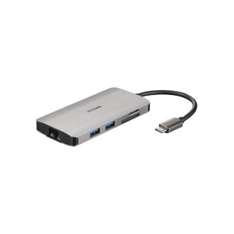 D-Link DUB-M810 8-in-1 USB 3.0 Type-C Docking Station Silver