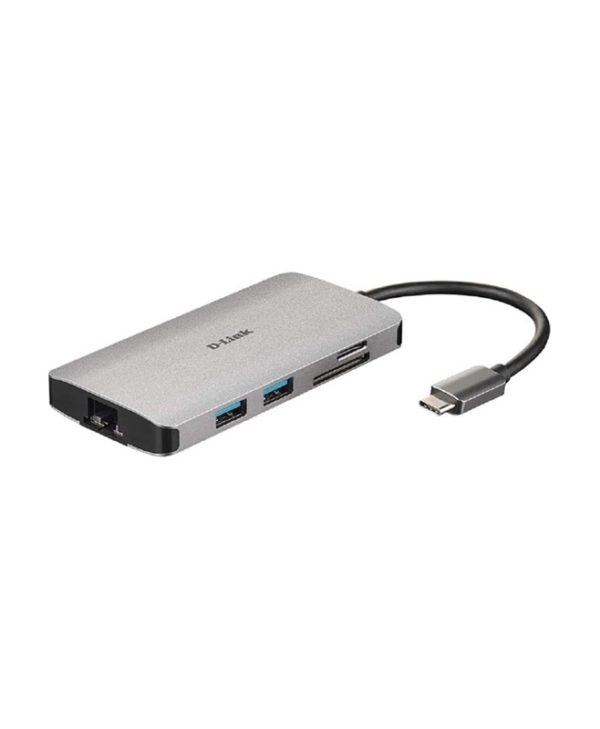 D-Link DUB-M810 8-in-1 USB 3.0 Type-C Docking Station Silver