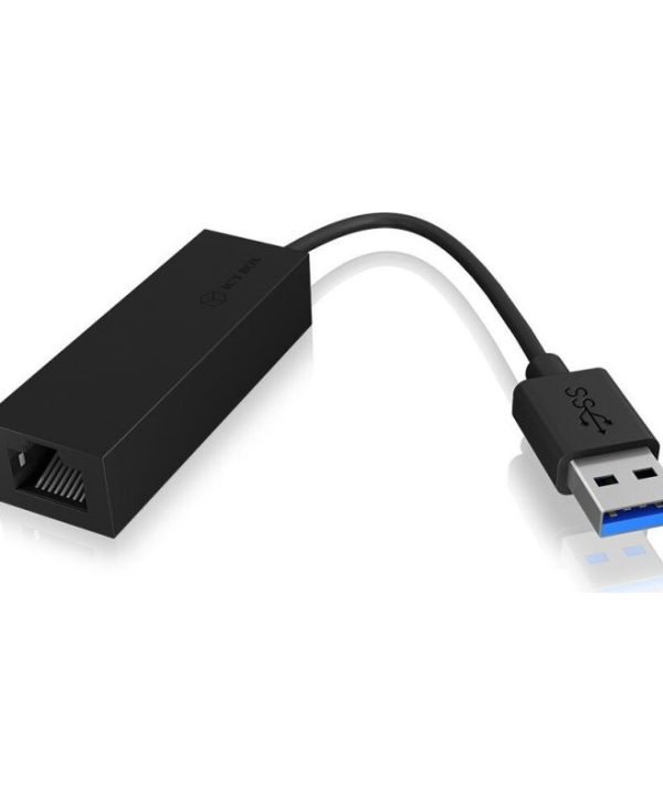 RaidSonic Adapter IB-AC501a USB 3.0 Type-A to Gigabit Ethernet Black