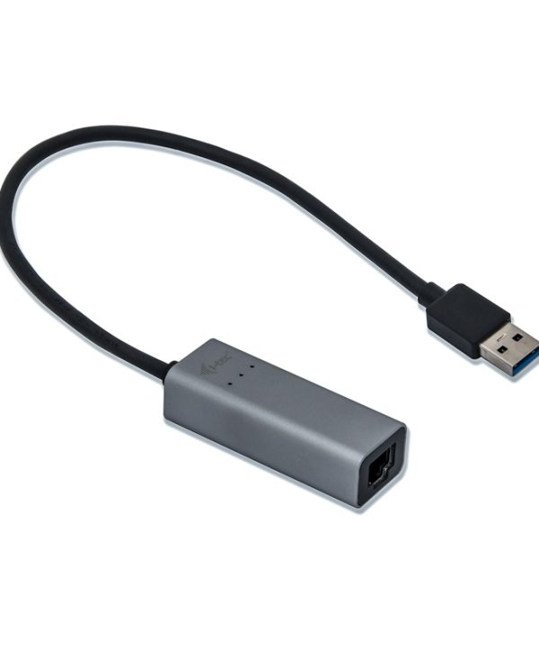 i-Tec USB 3.0 Type-A Male to Gigabit Ethernet Silver U3METALGLAN