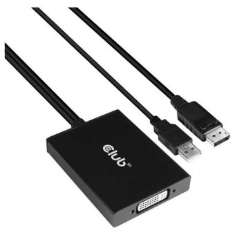 Club3D Adapter Displayport Male - Dual Link DVI-D Female Black CAC-1010