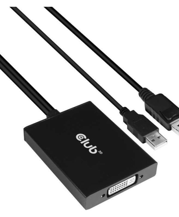 Club3D Adapter Displayport Male - Dual Link DVI-D Female Black CAC-1010