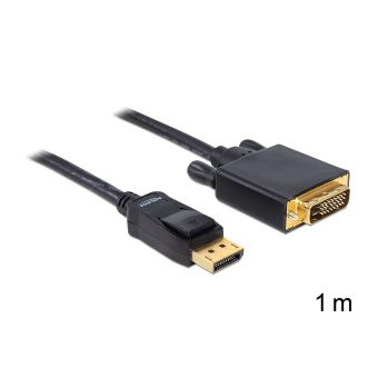 Delock Cable Displayport 1.1 Male to DVI-D Male 1m Black 82590