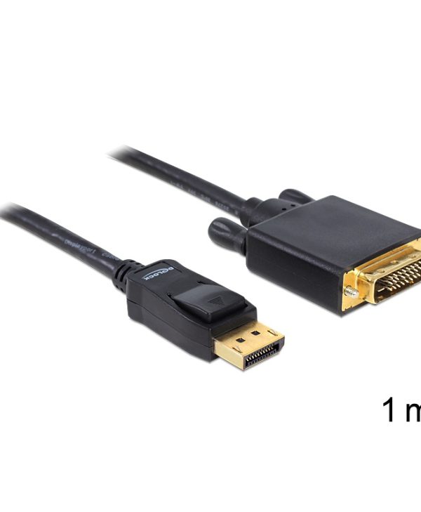 Delock Cable Displayport 1.1 Male to DVI-D Male 1m Black 82590