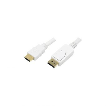 LogiLink Cable Displayport Male to HDMI Male 2m White CV0055