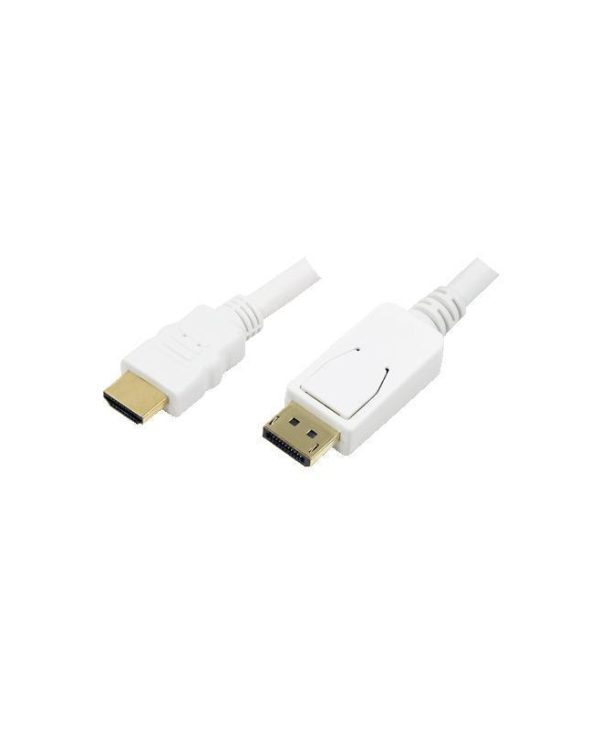 LogiLink Cable Displayport Male to HDMI Male 2m White CV0055