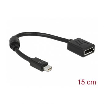 Delock Adapter Mini Displayport 1.2 Male to Displayport Female Black 65554