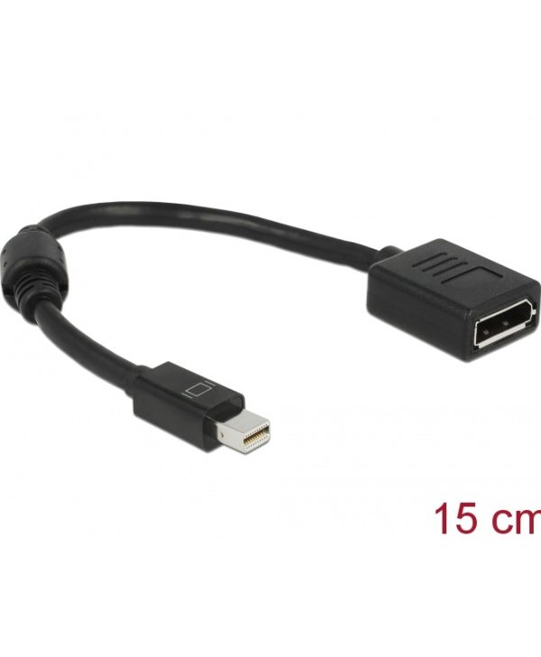 Delock Adapter Mini Displayport 1.2 Male to Displayport Female Black 65554