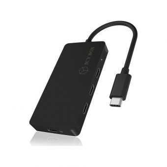RaidSonic Icy Box IB-HUB-1429-CPD 4-Port USB 3.1 Type-C Hub Black
