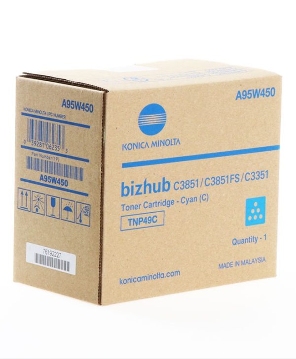 Konica Minolta TNP-49C Toner Cyan 12K Pgs A95W450