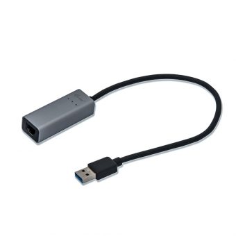 i-Tec USB 3.0 Type-A Male to Gigabit Ethernet Silver U3METALGLAN - Image 2