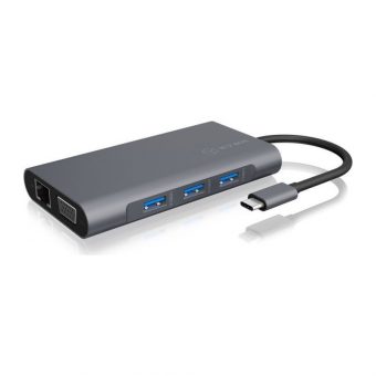 RaidSonic Icy Box IB-DK4040-CPD USB 3.0 Type-C Docking Station Black - Image 2