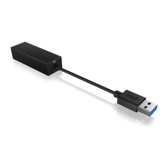 RaidSonic Adapter IB-AC501a USB 3.0 Type-A to Gigabit Ethernet Black - Image 2