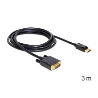 Delock Cable Displayport 1.3 Male to DVI-D Male 3m Black 82592 - Image 2