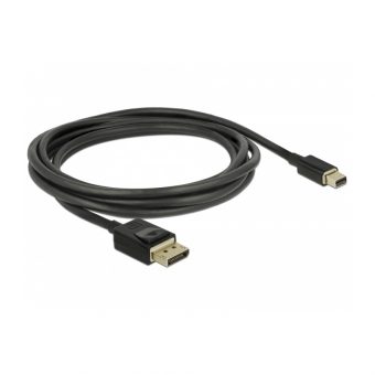 Delock Cable Mini Displayport Male to Displayport Male 2m Black 84928 - Image 2