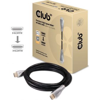 Club3D Cable Premium HDMI 2.0 Male to HDMI 2.0 Male 1m Black CAC-1311 - Image 2