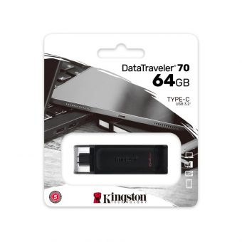 Kingston DataTraveler 70 64GB USB 3.1 Type-C Black DT70/64GB - Image 3