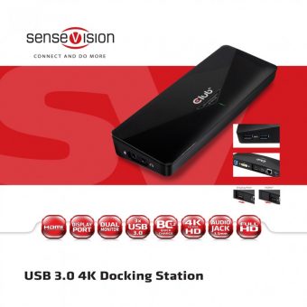 Club3D USB 3.0 4K Docking Station Black CSV-3103D - Image 3
