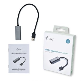 i-Tec USB 3.0 Type-A Male to Gigabit Ethernet Silver U3METALGLAN - Image 4