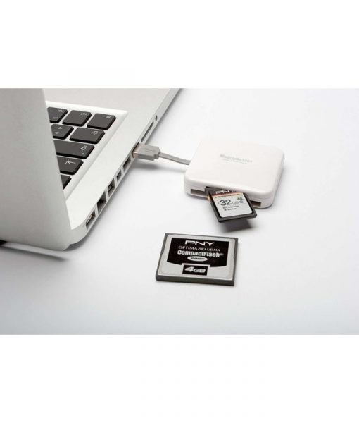 PNY MultiSlot Card Reader USB 2.0 TypeA White AXP724 eGate