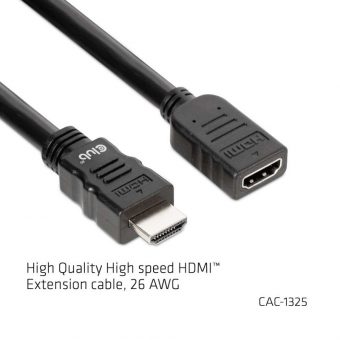 Club3D Cable HDMI Male to HDMI Female 5m Black CAC-1325 - Image 4