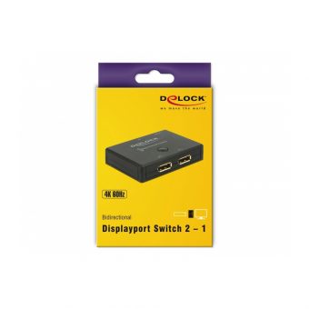 Delock Adapter Displayport 2-Port Switch Black 18750 - Image 4