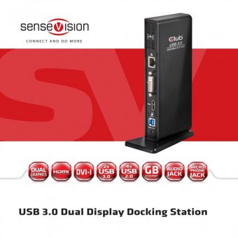 Club3D USB 3.2 Gen1 Dual Display Docking Station Black CSV-3242HD - Image 5