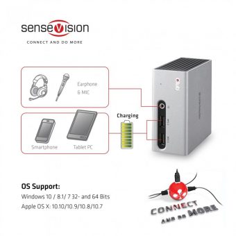 Club3D SenseVision USB 3.0 4K UHD Mini Docking Station Black CSV-3104D - Image 6