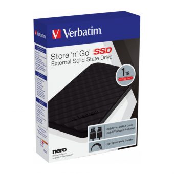 Verbatim Store'n'Go Portable SSD 1TB 2.5" USB 3.0 Type-C Black 53230 - Image 6